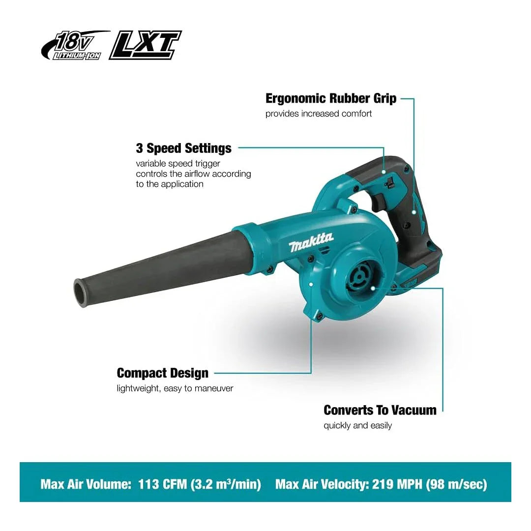 Makita Cordless Blower Kit with Dust Bag & 2 x 5.0Ah Batteries