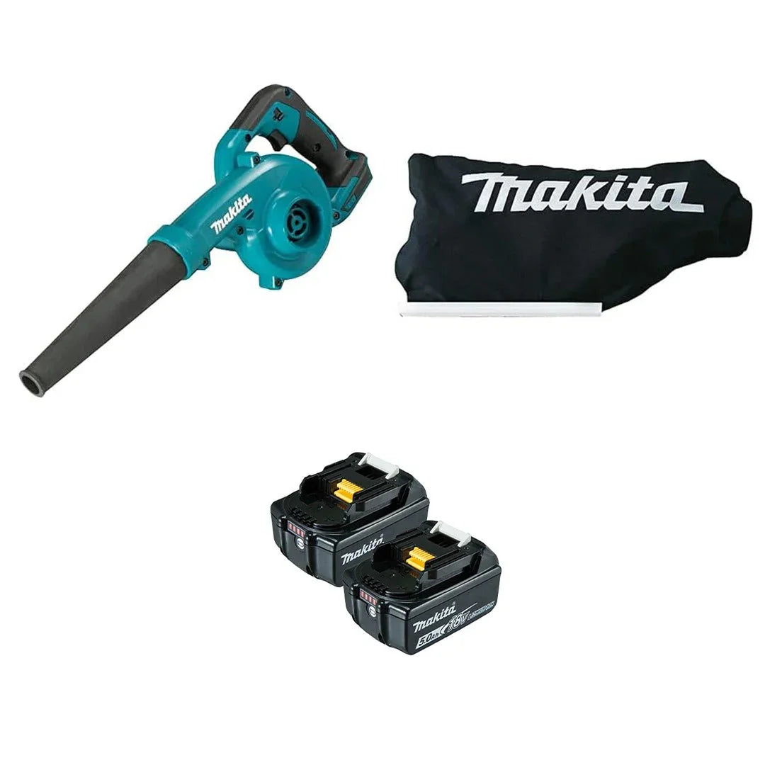 Makita Cordless Blower Kit with Dust Bag & 2 x 5.0Ah Batteries