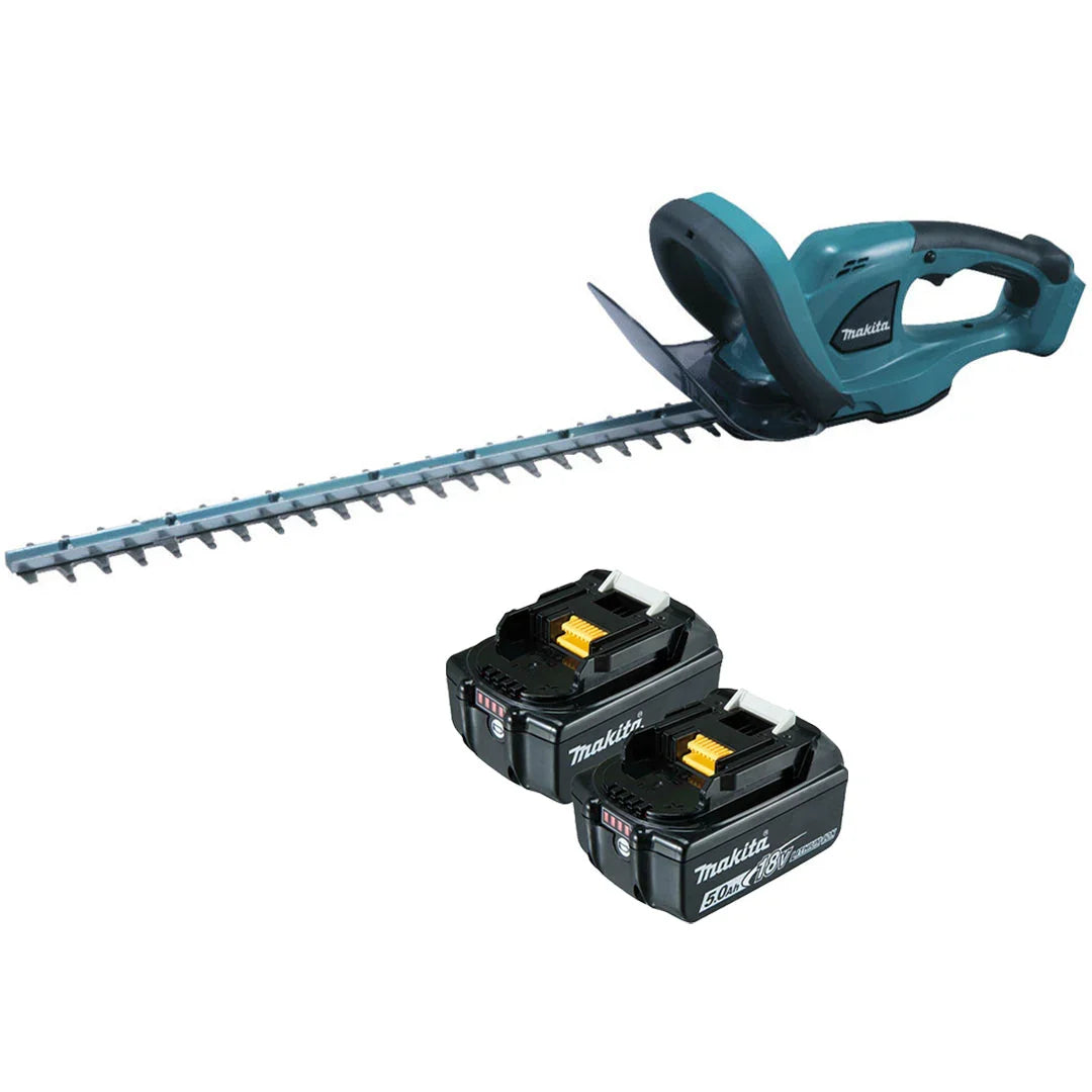 Makita DUH523Z 18V Hedge Trimmer + 2 x 5.0Ah Batteries – High Performance Bun